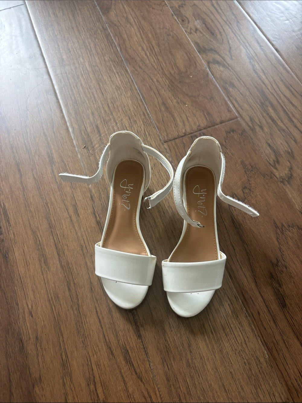 Madden Girl White Ankle-Strap Dress Sandals